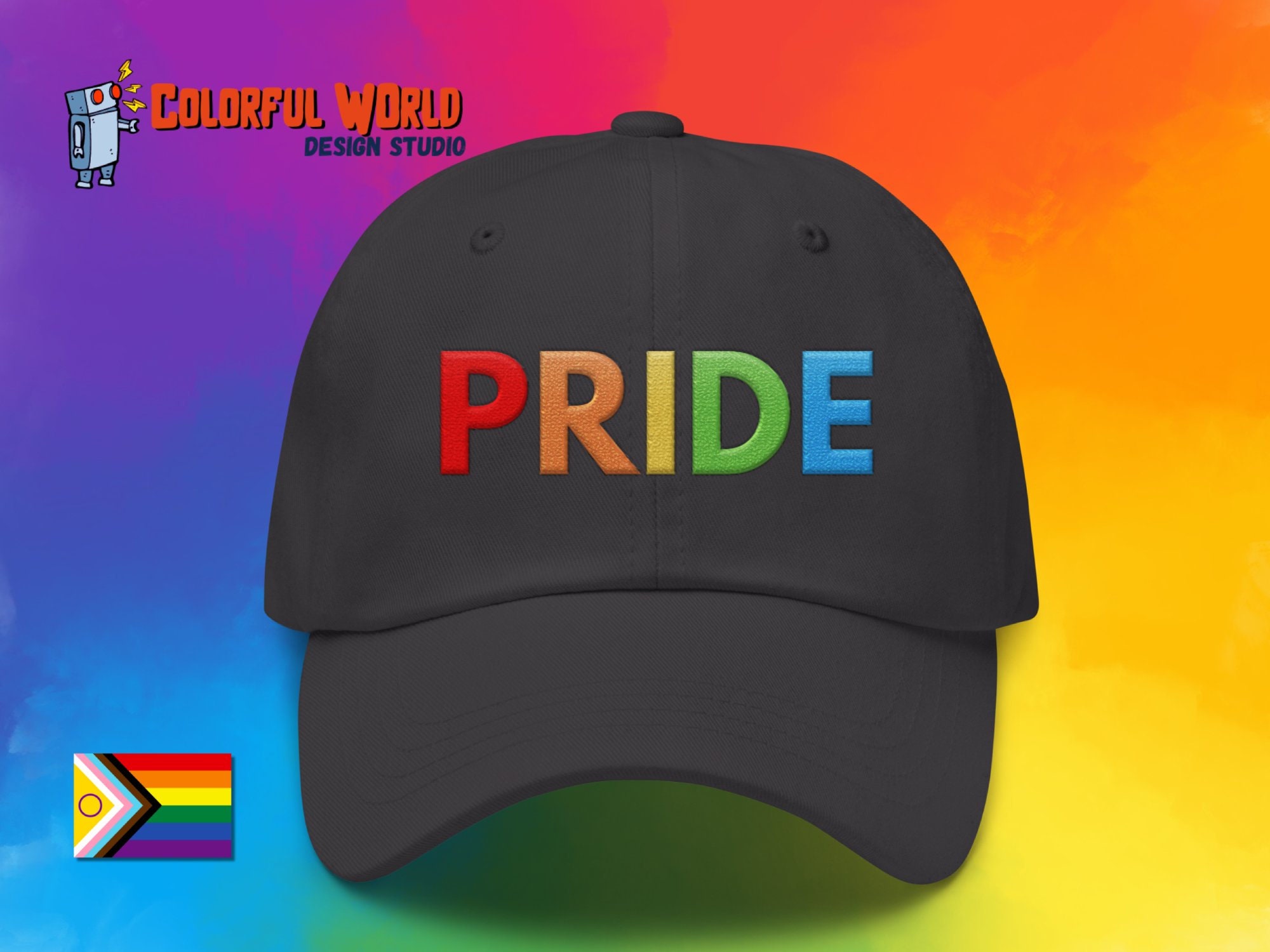 Cappello Da Baseball Gay Pride In Cotone Lavato, Regolabile, Unisex, Tessuto Morbido E Traspirante, Per Uomo E Donna