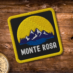 Toppa ricamata per esterni con scritta Monte Rosa