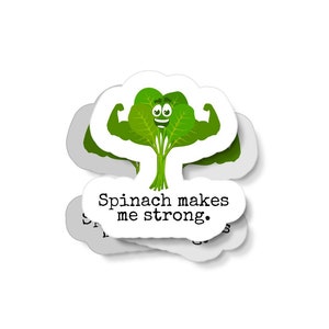 Spinat Make Me Strong, Lustiger Papa Aufkleber, Lustiges Papa Geschenk, Strichmännchen Aufkleber, Vatertagsgeschenk, Papa Witz
