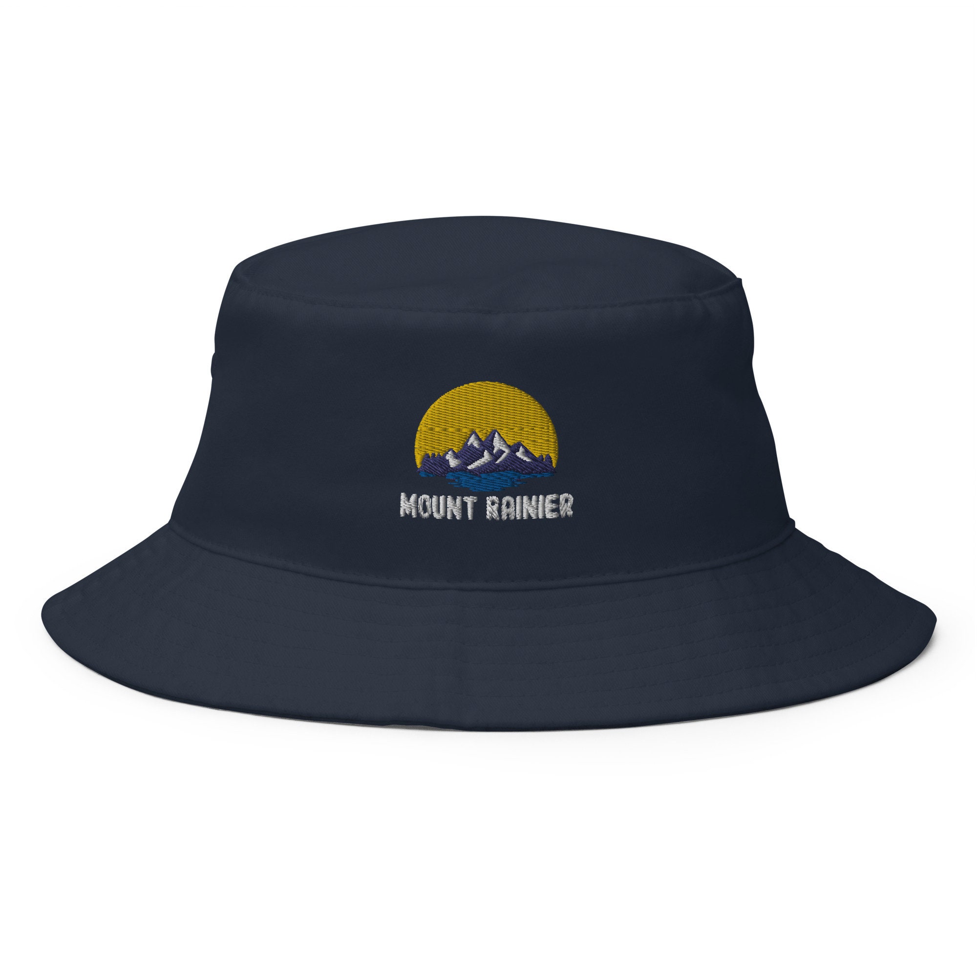 Mount Rainier Bucket Hat Fun Hiking Embriodered Bucket Cap Unisex