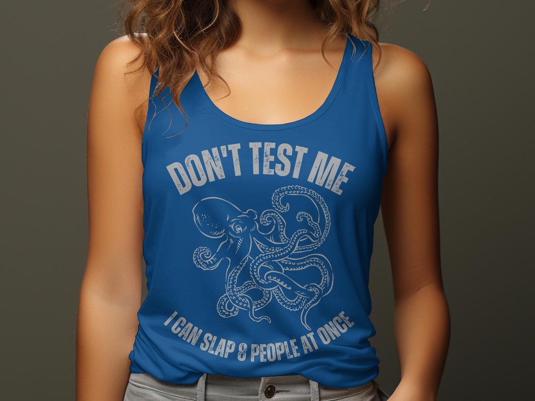 Octupus Workout Funny Octopus Slap Women's Fitted Tank Top: Gym Workout Shirt - Etsy