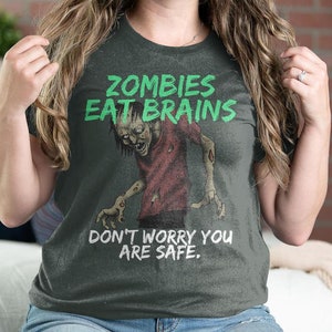 Maglietta Zombie Brains: umorismo spettrale di Halloween