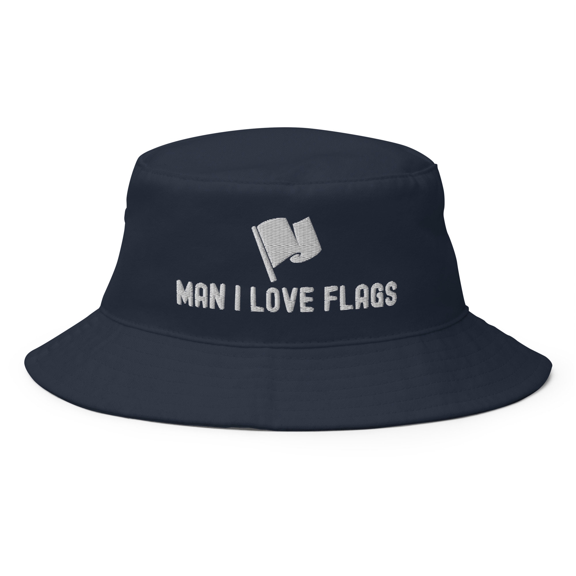 Man I Love Flags Bucket Hat Funny MILF Embriodered Bucket Cap