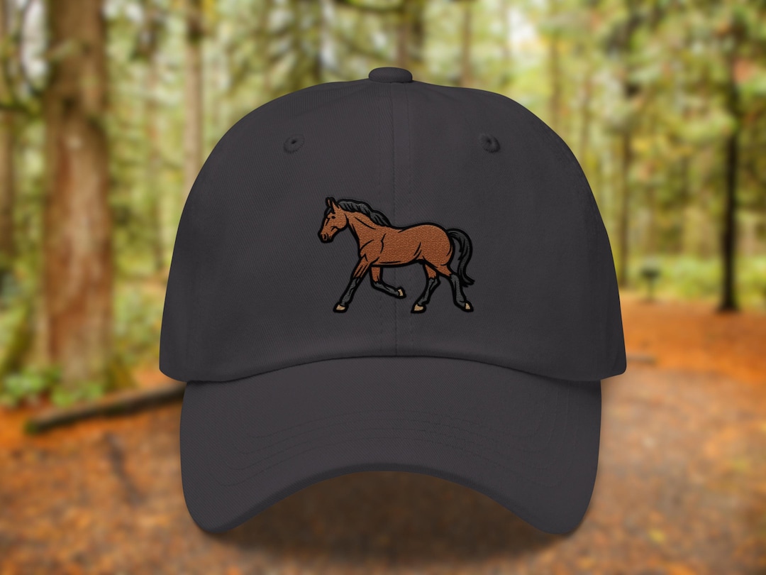 Embroidered Horse Dad Hat: Unisex Baseball Cap - Etsy display picture 2