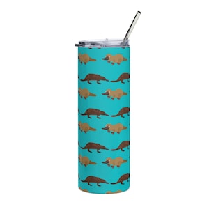 Platypus Stainless Steel Tumbler: Animal Lover Gift, 20 oz Cup