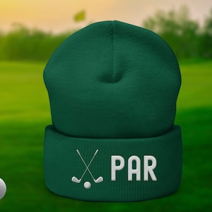 Gorro de golfe bordado: chapéu engraçado com punho de taco de golfe