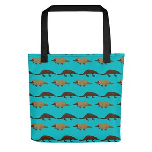 Platypus Pattern Tote Bag: Trendy Women&#39;s Grocery Bag