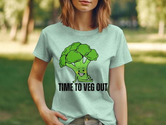 Broccoli Time to Veg Out T shirt Broccoli Shirt Broccoli Tee Vegetarian Tee Vegan Shirt Vegan T shirt Etsy Sweden