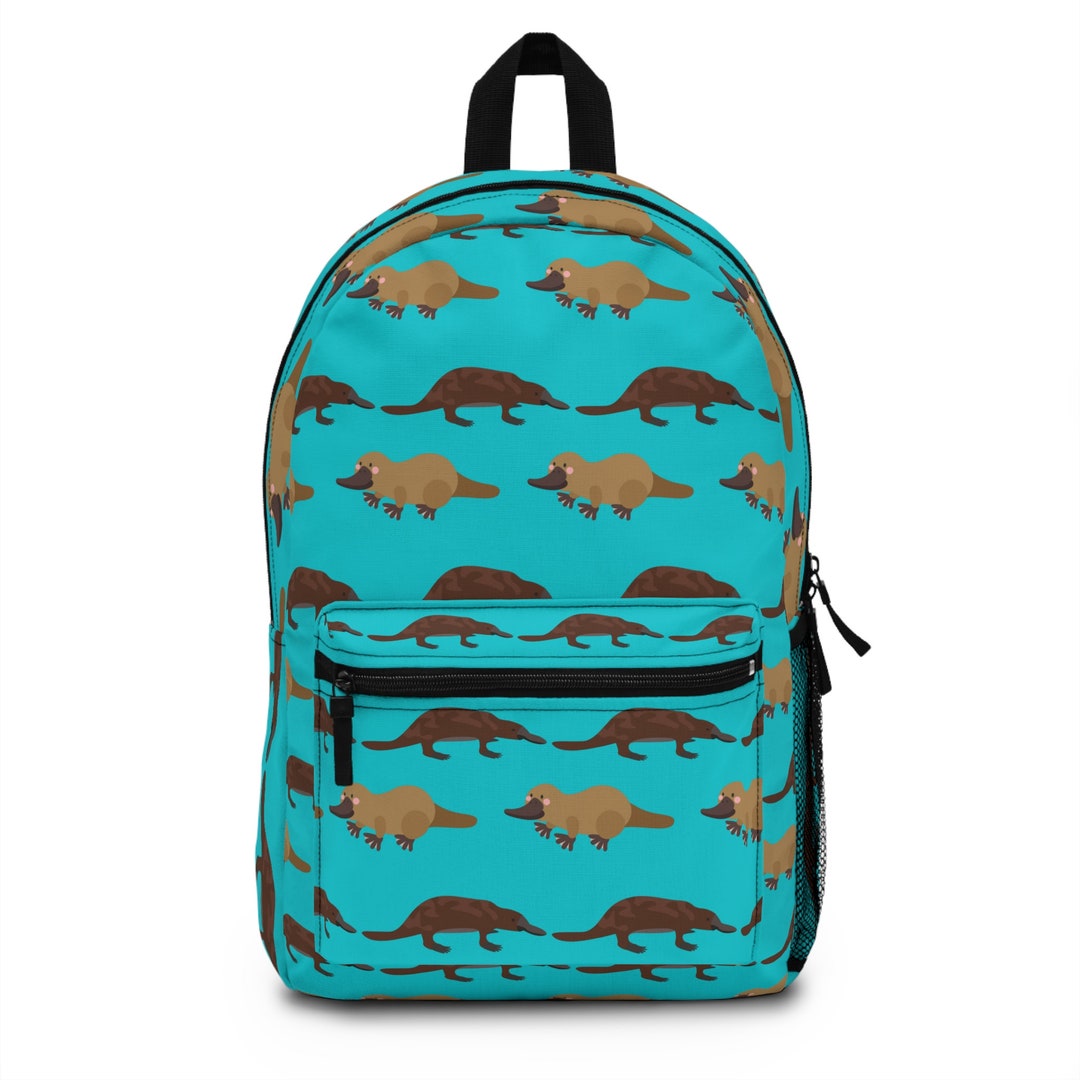 Platypus Backpack Fun Pattern for Animal Lover Bag Etsy
