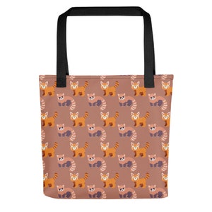 Red Panda Tote Bag | Trendy Tote for Women | Grocery Store Bag