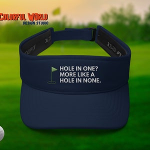 Funny Golf Visor: Embroidered &quot;Hole In None&quot; Sun Visor