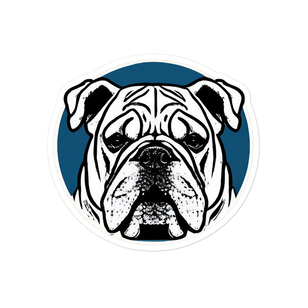 English Bulldog Decal Fun Dog Diecut Vinyl Sticker for Laptop Water
