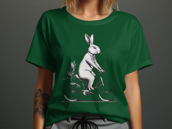 Cute Bunny Rabbit On Bike | Cycling | Bicycle T-Shirt & Gift Cute Bunny Rabbit On Bike | Cycling | Bicycle T-Shirt & Gift