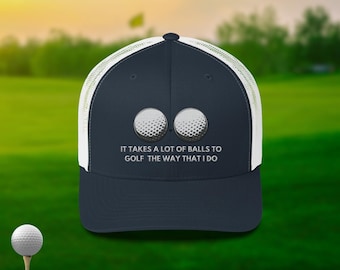 Funny Golf Trucker Hat | Embroidered Mesh Back Cap
