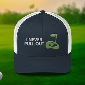 Funny Golf Trucker Hat | Embroidered Mesh Back Cap