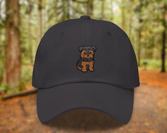 Embroidered Terrier Dog Hat: Unisex Baseball Cap