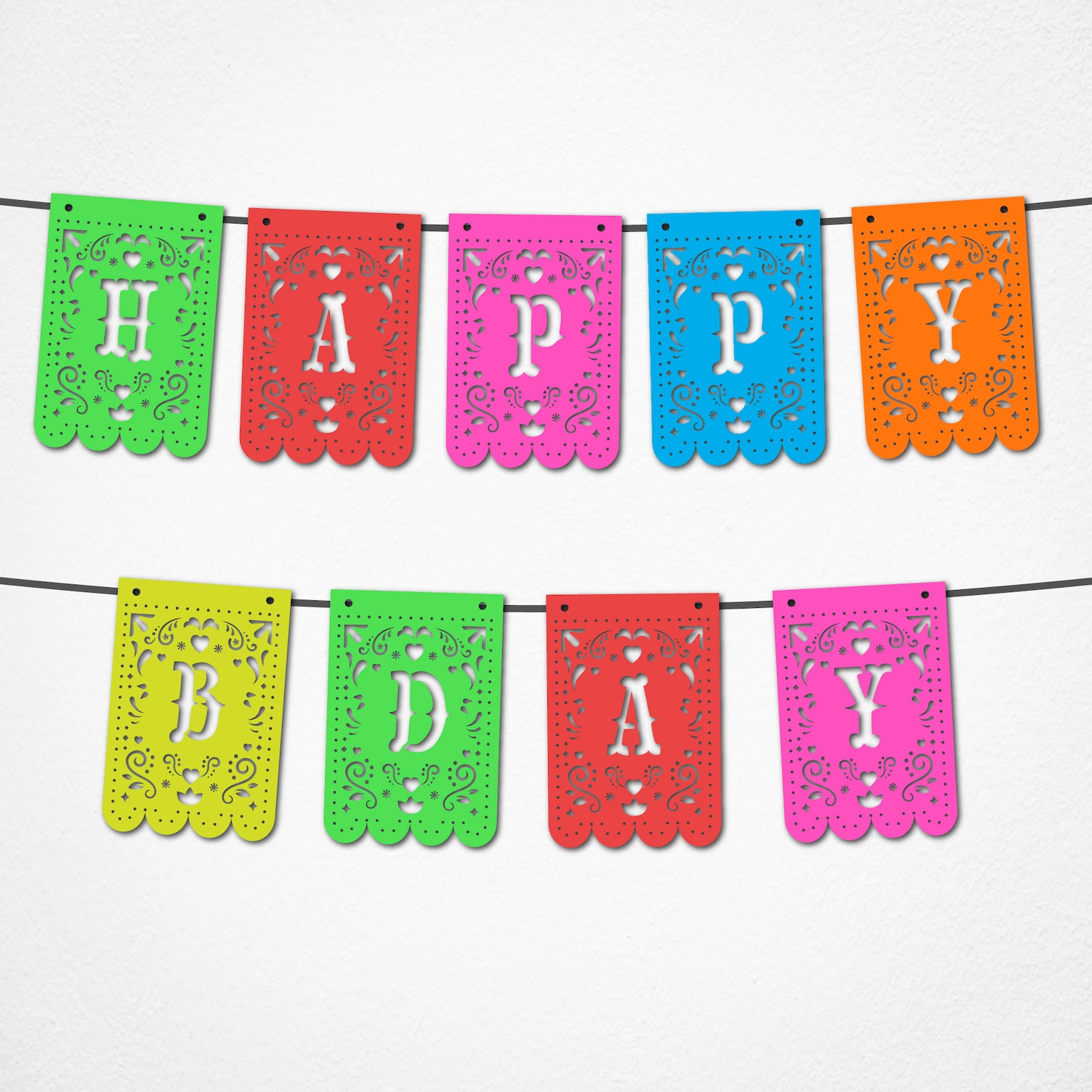 Mexican Banner SVG Mexican Party Banner SVG Papel Picado Etsy