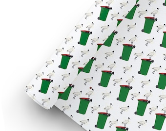 Ibis Wrapping paper, Bin Chicken, Uncoated Matt Gift Wrap, Birthday wrapping paper