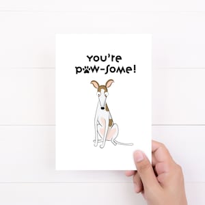 Funny Thank you Card, Dog birthday Card, Dog Thank you Card, You're Pawsome Card