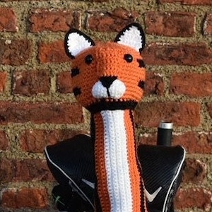 Bespoke Handmade Golf Driver Head Cover - Tiger