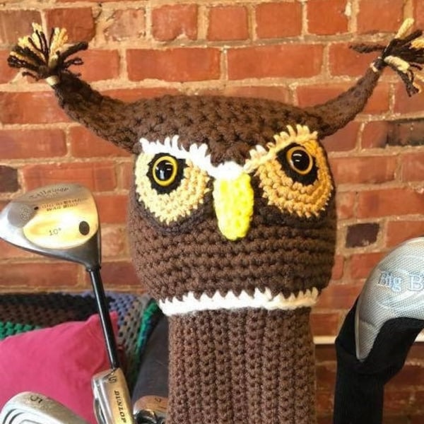 Golf Club Head Covers Owl Etsy