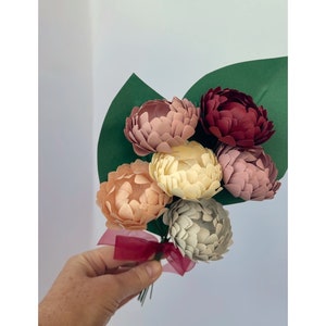Paper peony bouquet, ecological bouquet, paper flowers, bouquet gift