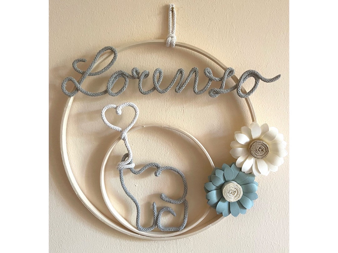 Ghirlanda Benvenuto A Casa Per Baby Shower - Personalizzabile Con Nome - Colore Blu O Rosa - Decorazione Nascita