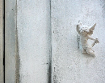 Cherub Cemetery Detail -- Travel Photography Print | New Orleans | Louisiana | Cemetery Pics | Matted Photo Print