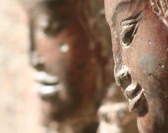 Apsara Reliefs in Angkor Wat -- Travel Photography Print | Cambodia | Dancing Divinities | Matted Photo Print