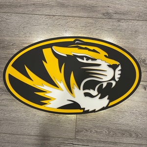 Znak 3D Mizzou z podświetleniem