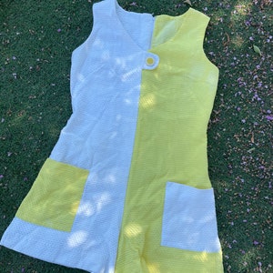 1960s Colorblocked Sunny Beach Romper