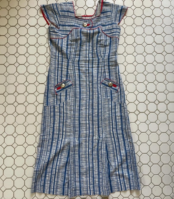 1930s 1940s Vintage Cotton Feedsack Plaid Dress - image 5