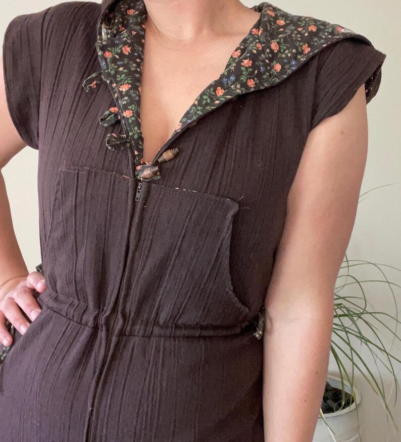 1970s Gauzy Indian Jump Suit Onesie