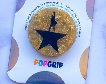 Hamilton Phone Grip - Broadway Musical Glitter Resin Swappable Pop Socket