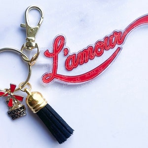 Moulin Rouge Lamour Keychain - Broadway Musical Charm  Acrylic Keychain
