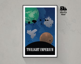 Twilight Imperium, Board Game Poster Print, Minimalist Wall Art