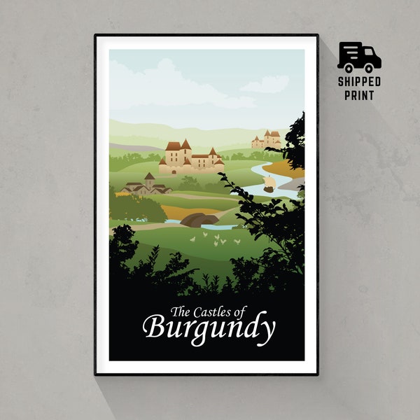 The Castles of Burgundy, Board Game Poster Print, Minimalist Wall Art