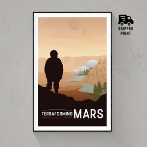 Terraforming Mars, Board Game Poster Print, Minimalist Wall Art