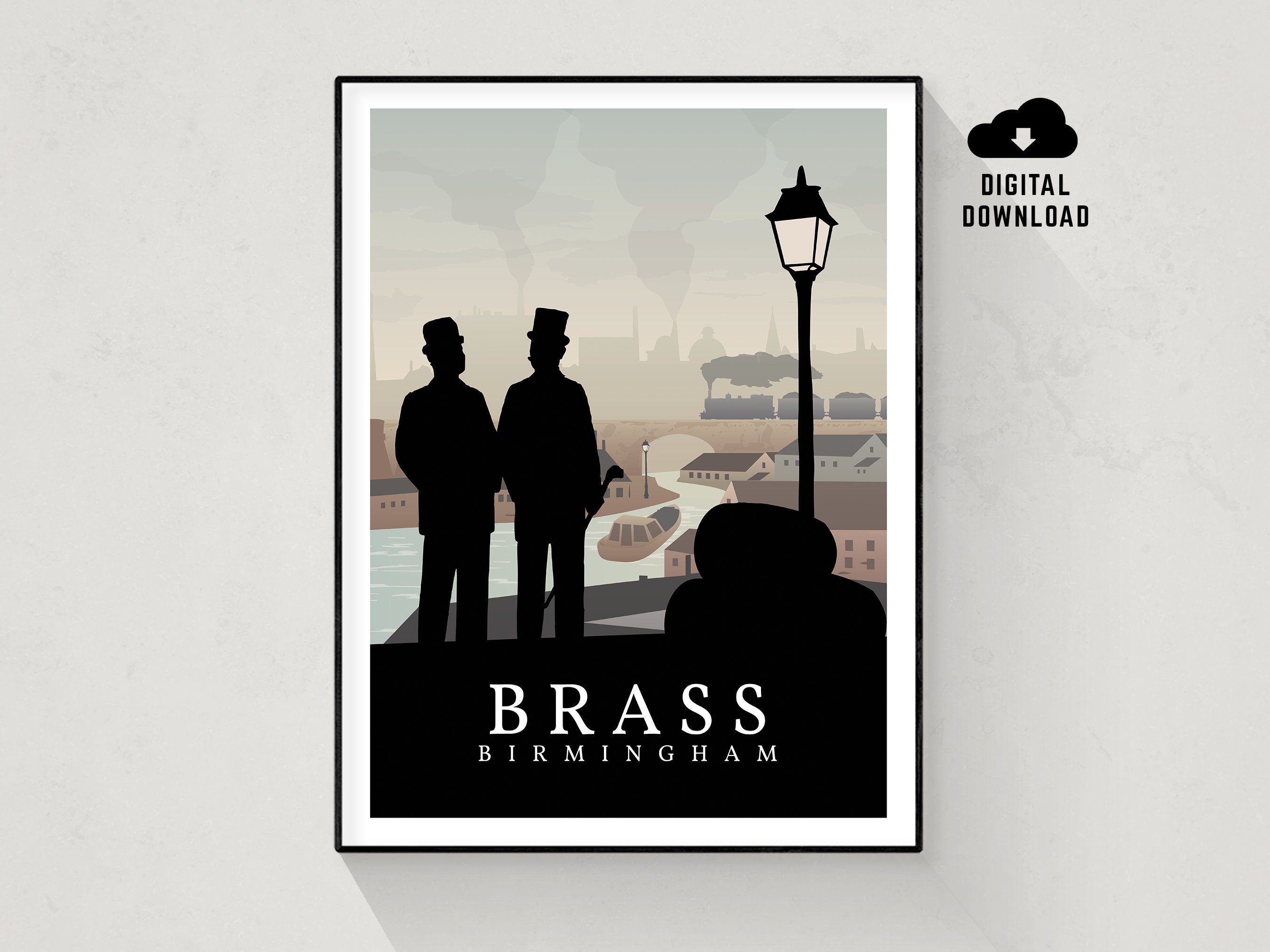 Brass Birmingham, Board Game Poster, Minimalist Wall Art, Instant Download