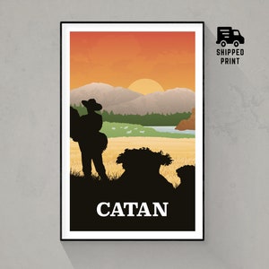 Catan, Board Game Poster Print, Minimalist Wall Art