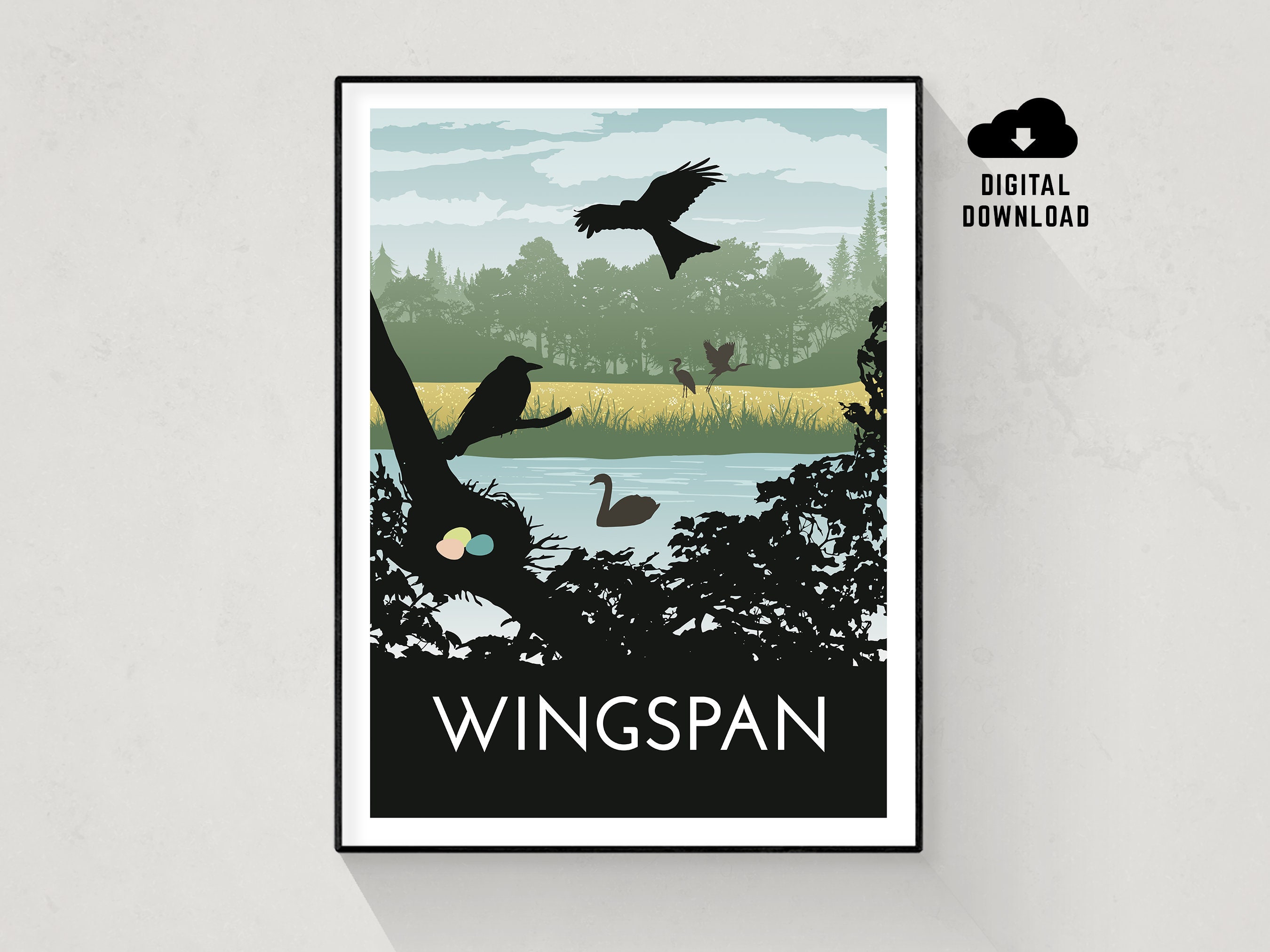 Wingspan, Board Game Poster, Minimalist Wall Art, Instant Download - Etsy