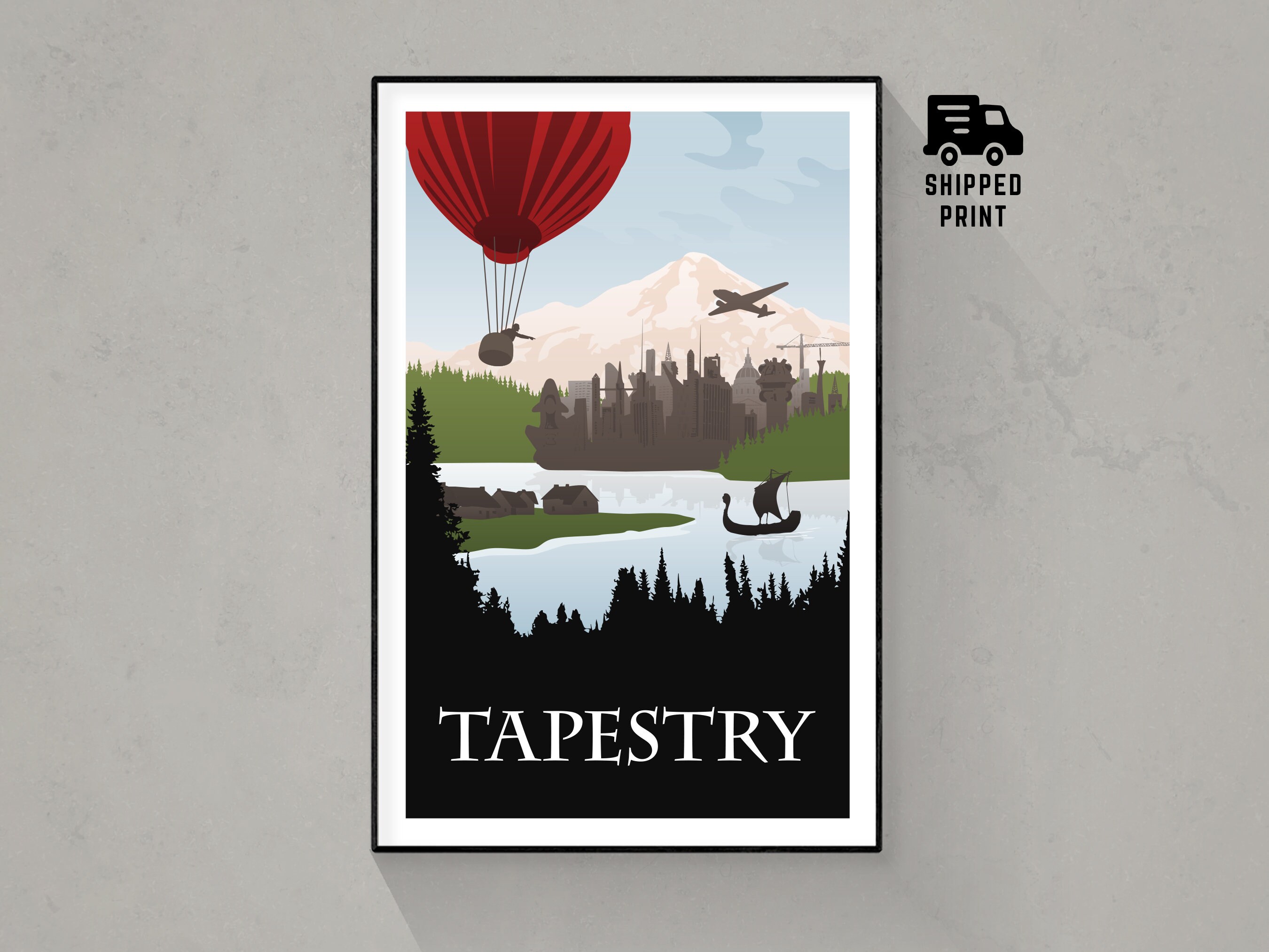 Tapestry Board Game Poster Print Minimalist Wall Art Etsy