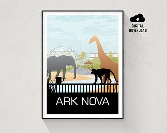 Board Game Wall Poster Art Print Ark Nova Multiple Sizes Digital ...