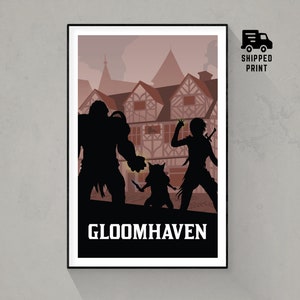 Gloomhaven, Board Game Poster Print, Minimalist Wall Art