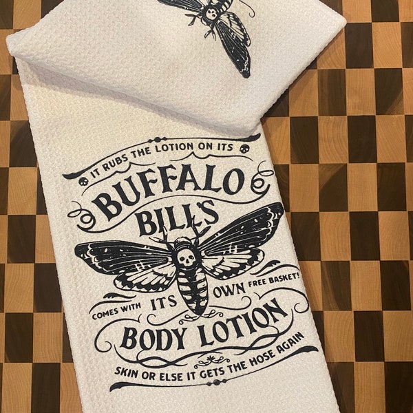 Microfiber tea towel - Buffalo Bill - Puts The Lotion On