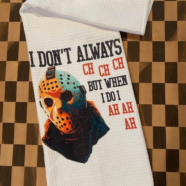 Microfiber tea towel - Jason - Horror - Ch Ch Ch Ah Ah Ah - Friday the 13th