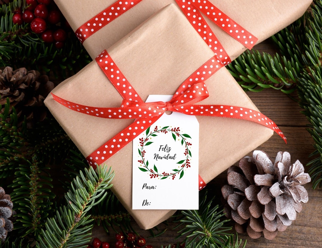 Printable Feliz Navidad Gift Tags, PDF Digital Download - Etsy