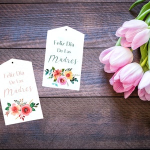 Étiquettes pour cadeaux Fête des Mères, Étiquettes Dia de Las Madres, Étiquettes cadeaux Fête des Mères