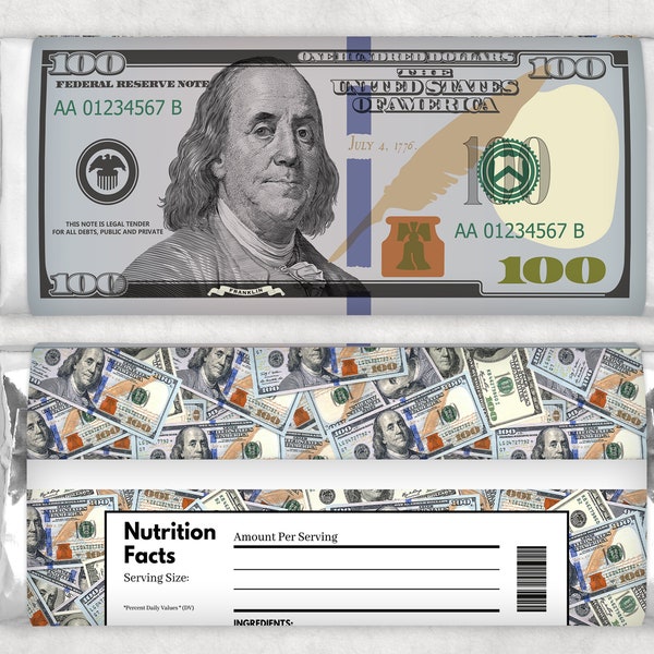 Chocolate Bar Wrapper- Money Design