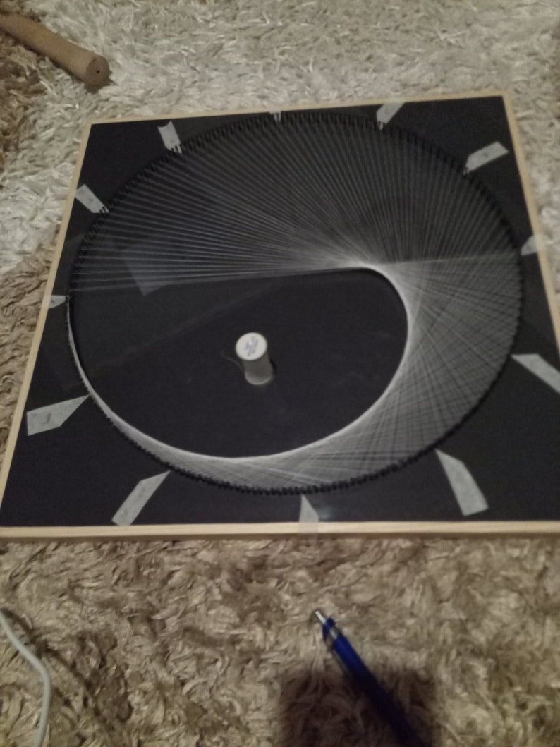 Inner Balance, Zen Art, String Art, Spiritual Totem, Wall Art, Abstract